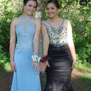 Black mermaid prom dress
